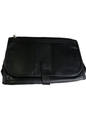 No Brand Label Pebble Leather Men/Women's Toiletry Multi Pocket Bag